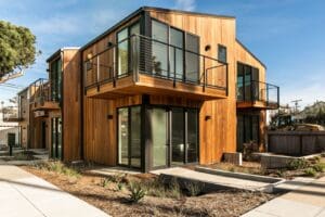 Wooden apartments, luxury feel