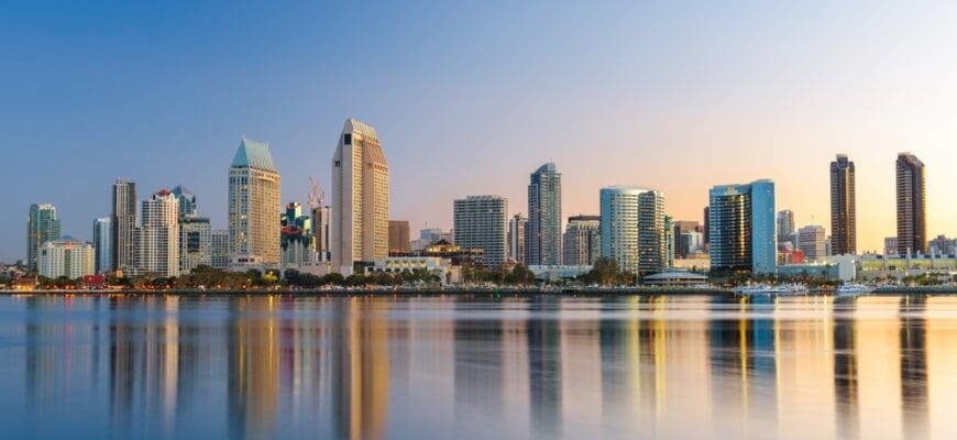 San,Diego,,California,,Usa,Downtown,Skyline,At,The,Embarcadero,At